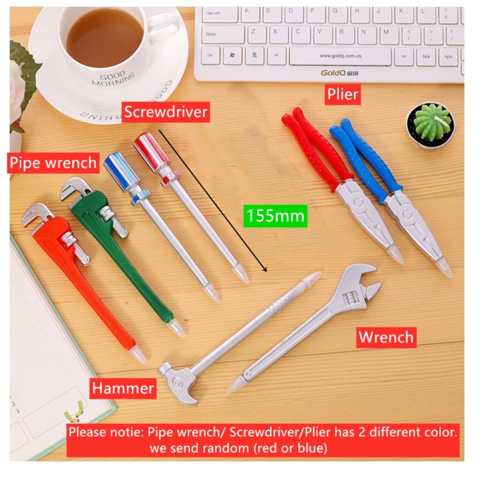 1 Piece Simulation Hardware Tools Korean Stationery 0.5mm Black Ink Ballpoint Pen Pen Hammer Writing Pen School