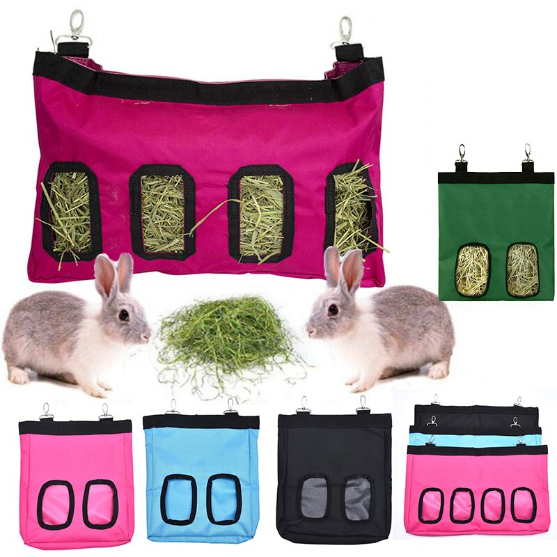Alimentador de conejillo de indias y conejo Para mascotas, Bolsa de heno colgante, Bolsa pequeña, suministros Para mascotas, Bolsa Para Premios