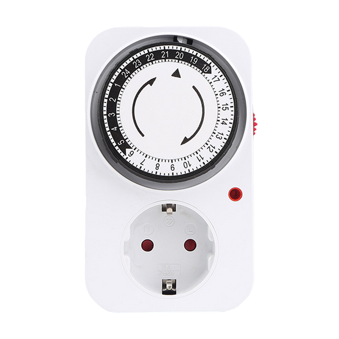 1pcs EU/US/UK Plug Energy-saving Socket Mechanical Timer Automatic Power Off Home Smart Countdown Switch Socket 125V 15A: EU Plug