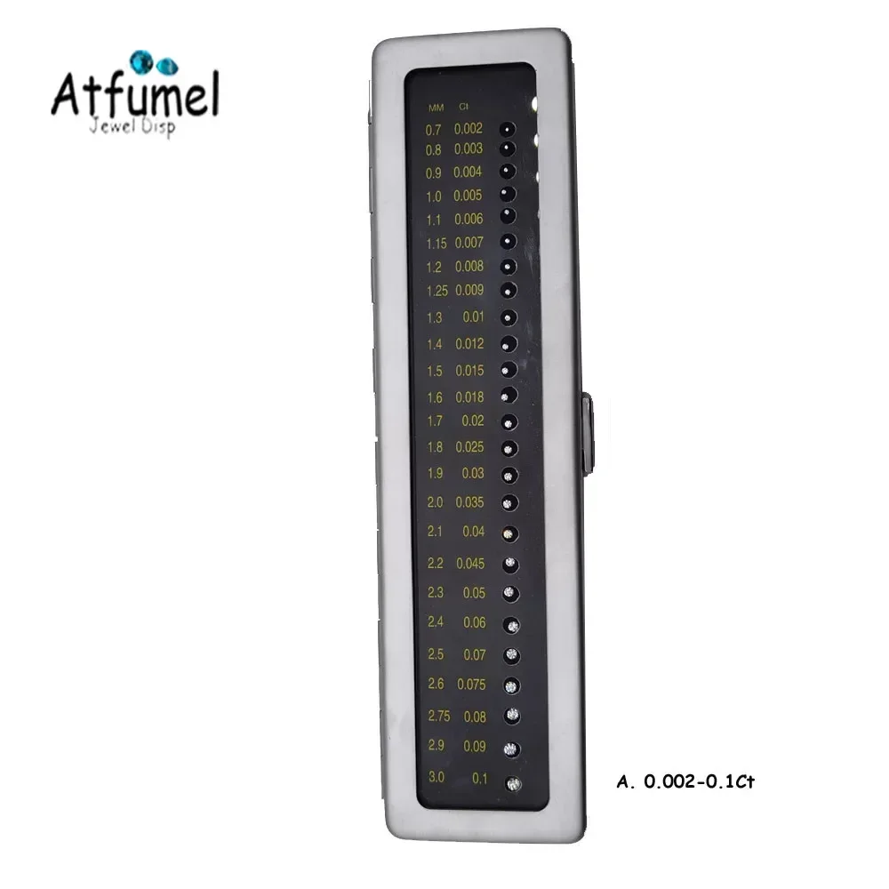 Diamond Zirconia Size Reference Contrast Carat Weight Diameter Special Cut Scale Master Teaching Tool Gemstone Contrast Tool