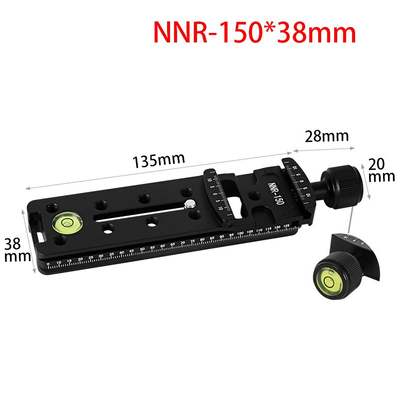 Slide Rail Rrs Lange Quick Release Plaat Klem Lange-Focus Zoom Lens Ondersteuning Holder Bracket Voor Arca Swiss Statief camera Balhoofd: NNR150 only clamp
