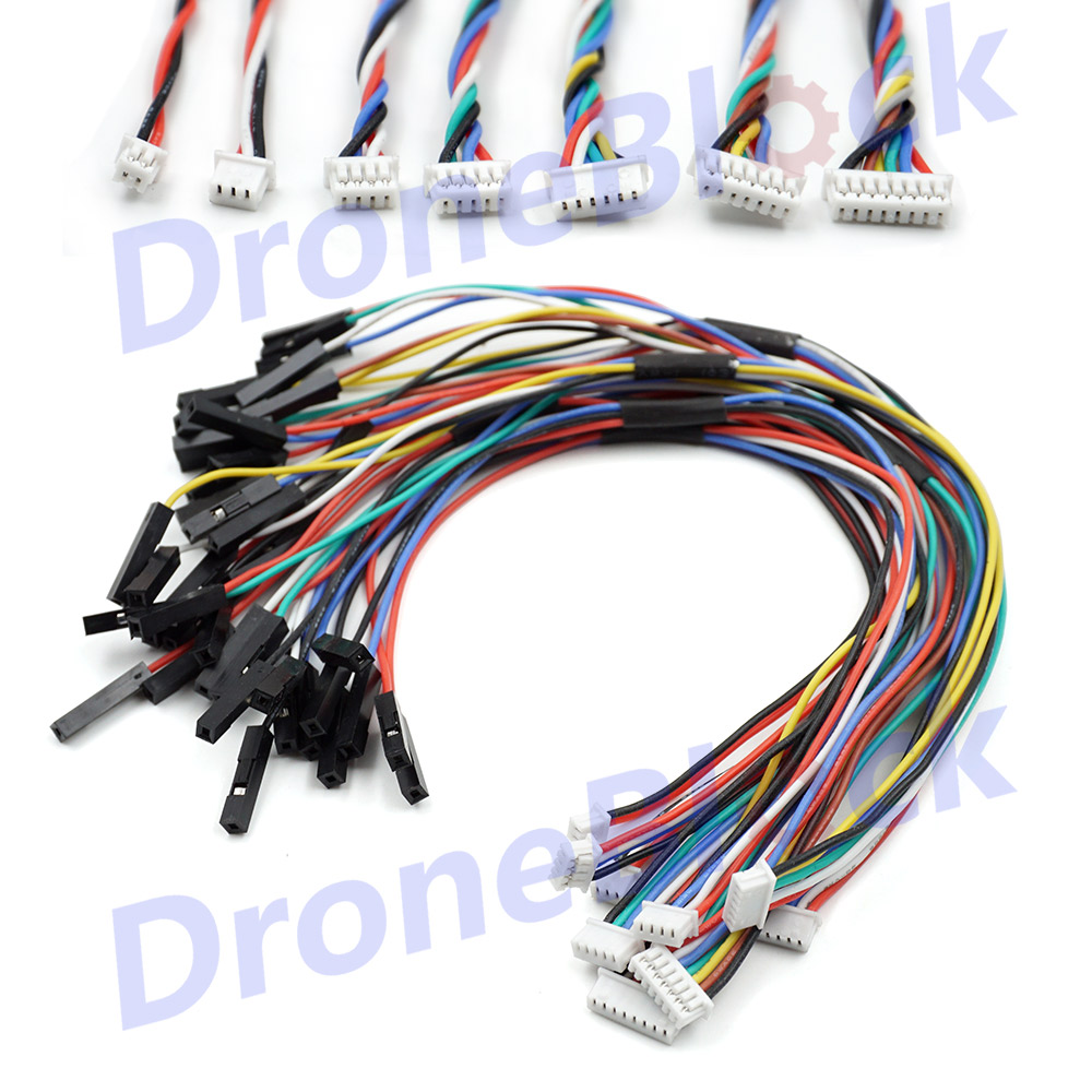 5 uds JST PicoBlade 1,25mm a Dupont 2,54mm conectores Cables 2P a 8P para Pixhawk 2,4,8