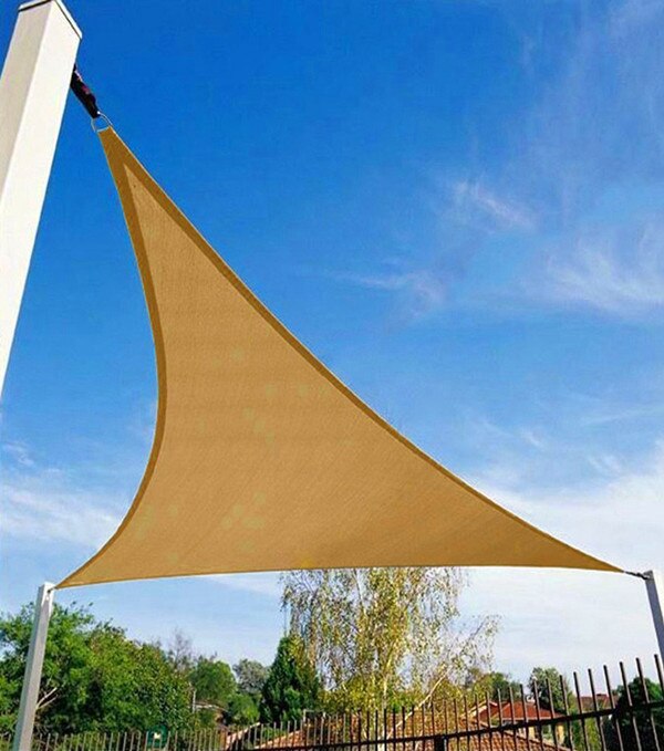3X3X3M Triangle Shape Waterproof Sun Shade Canopies Sails Outdoor Camping Hiking Yard Garden Shelters UV Block Top Cover