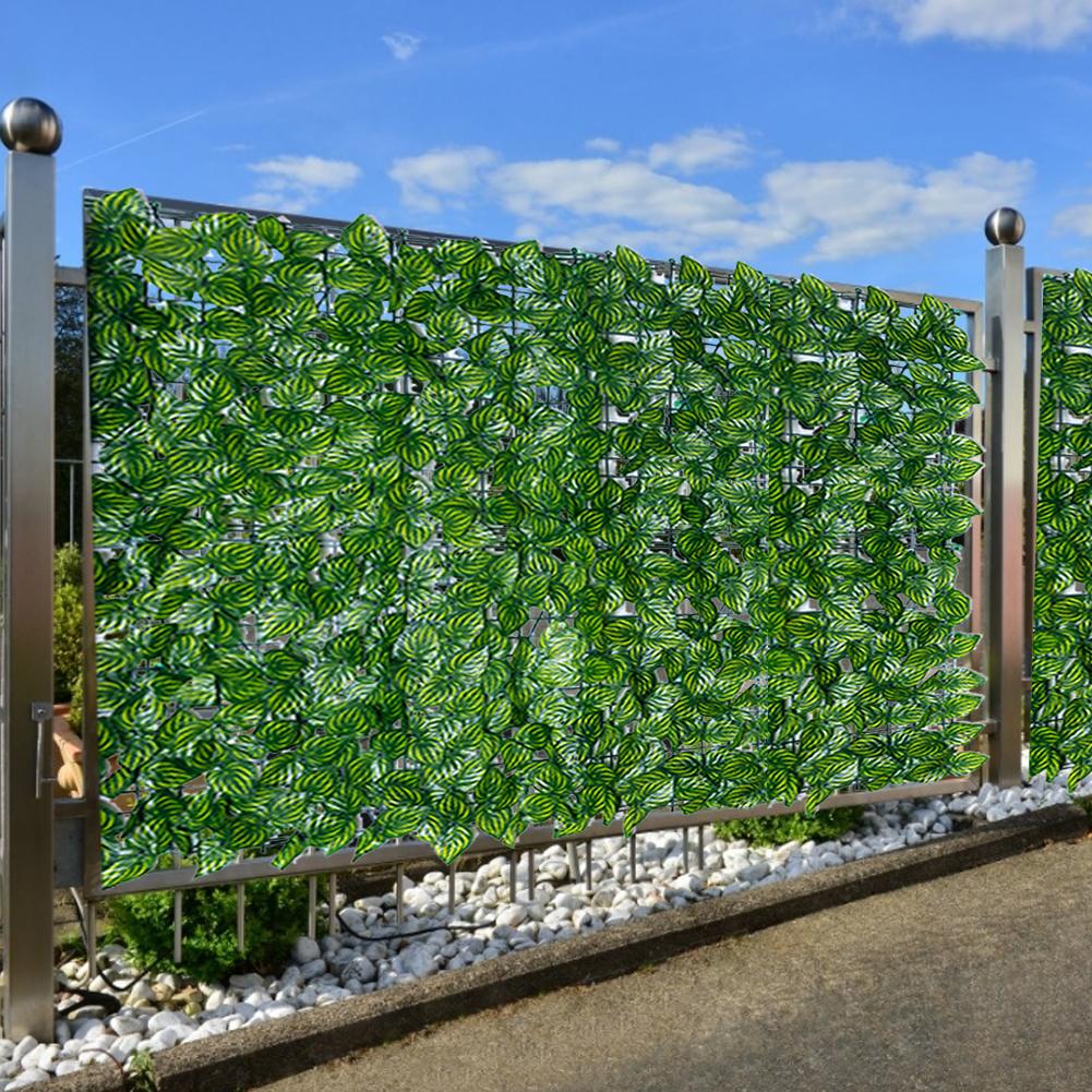 Artificial Hedge Leaves Faux Lvy Leaf Privacy Fence Screen For Garden Decoration Backyard Fence Mesh Balcony Garden Fence