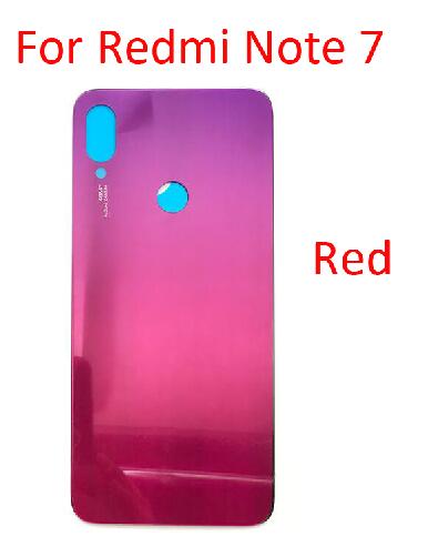 Voor Xiaomi Redmi Note 7 Batterij Back Glas Panel Achterdeur Behuizing Case Voor Redmi Note 7 Pro Terug Batterij cover Deur: Note 7 Red