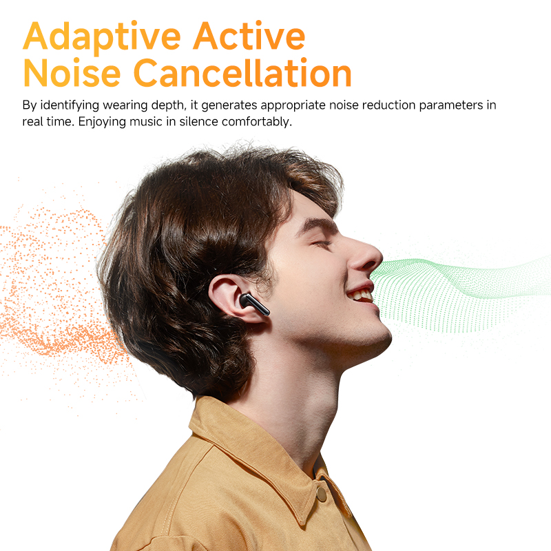 QCY HT10 AilyBuds Pro+ ANC Bezprzewodowe słuchawki douszne Hi-Res Audio z mikrofonem LDAC 6 AI HD Call Headset Bluetooth 5.3 Dual Connect Earbuds