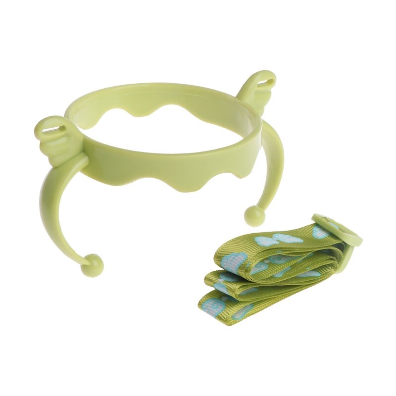 2 stuks/set babyvoedingsfles plastic handgrepen anti-verlies riemhouder voor comotomo  f3me: Groente