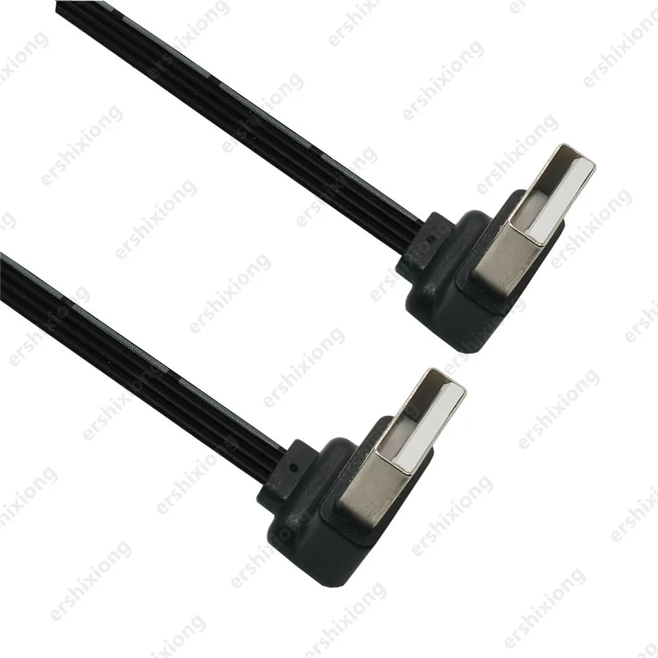 USB A Male to Male Connector Cable USB 2.0 A Joiner Coupler Extension Extender Data Adapter Cord Right Angle 90 Degree 0.1m 0.2m: Blue / 1m