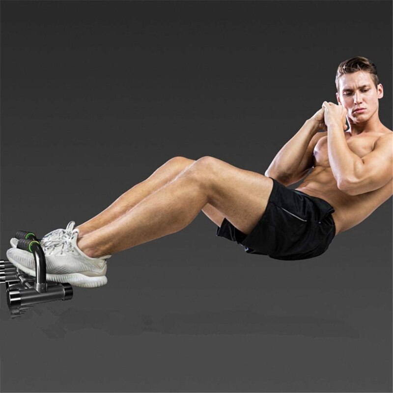 Ad -1 par push-up stativ fitnessudstyr hjemmetræning fitness inverted stand sit-up stænger med skridsikker sugekop
