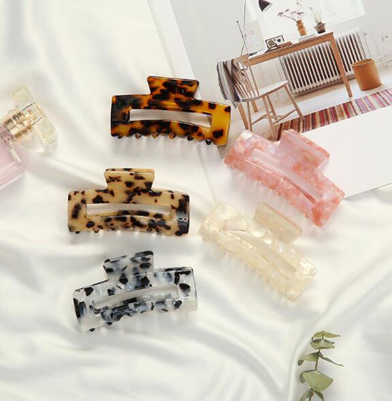Clip de pelo decorativo Retro de leopardo accesorios para el pelo de acetato placa agarre Clip herramientas de estilo