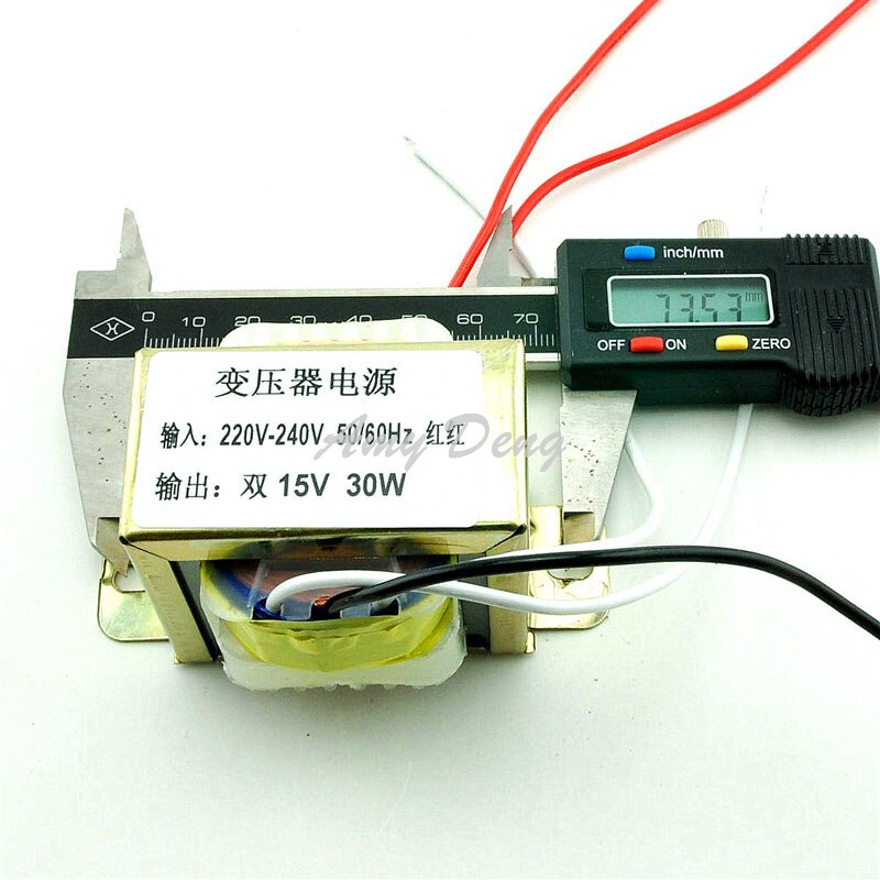 30W double 15V power transformer input / output: 220V 50Hz: double 15V