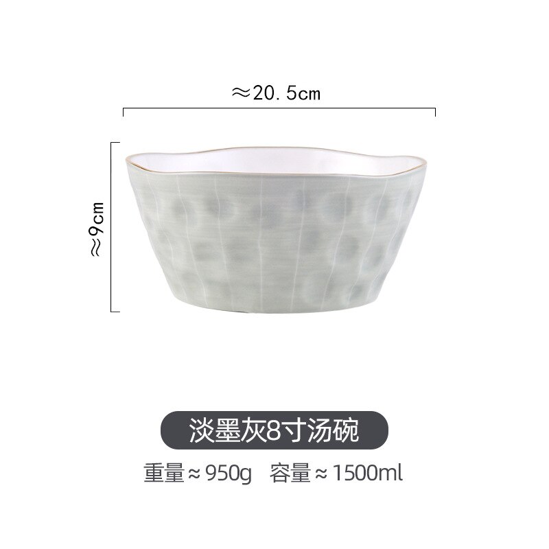 Gouden Rand Porselein Diner Plaat Set Ronde Keramische Serveerschaal Servies Set Plaat Schotel Kom Servies Set: YELLOW