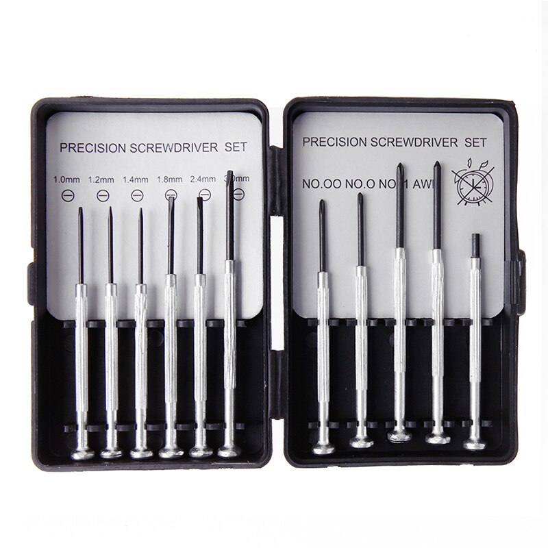 1 Set 11pcs Jewelers Micro Screwdriver Set Precision Watch Jewelry Glasses Repairs