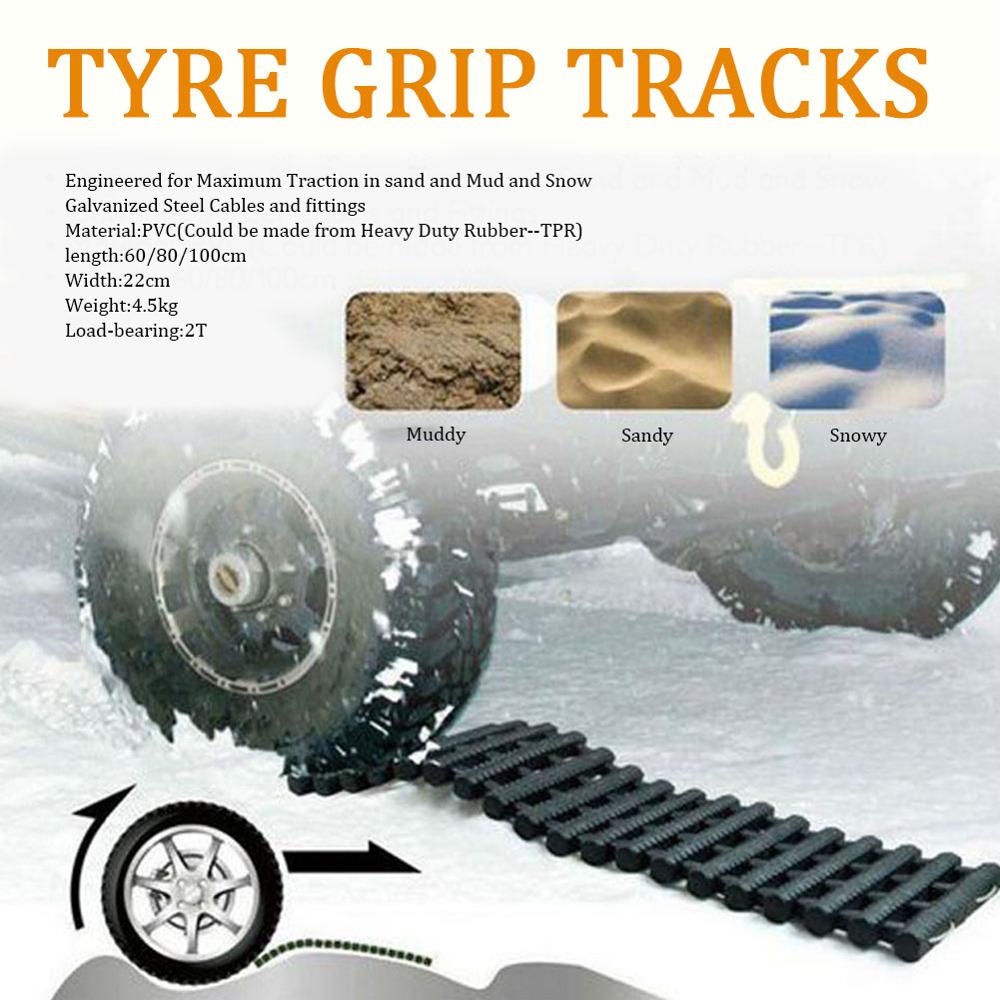 Universal Car Grip Tracks Traction Mat Recovery Traction Mat Portable Emergency Track Tire Ladder For Ice Snow Sand Off-Road