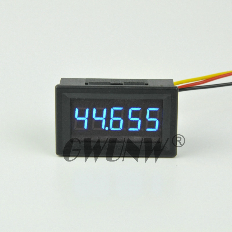 GWUNW BY536V DC 0-50.000V(50V)Voltage Tester Meter digital voltmeter 5 bit high precision 0.36 inch