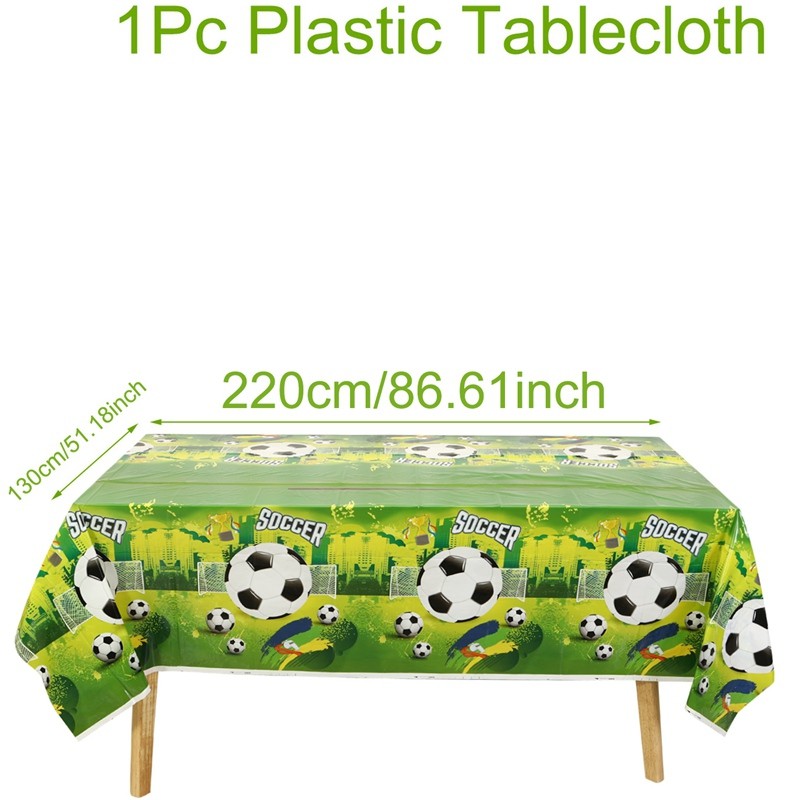 Voetbal Voetbal Verjaardagsfeestje Decoratie Kinderen Voetbal Sport Thema Servies Banner Geschenkzakken Benodigdheden Set Voor Jongen Gunst: Deep Blue