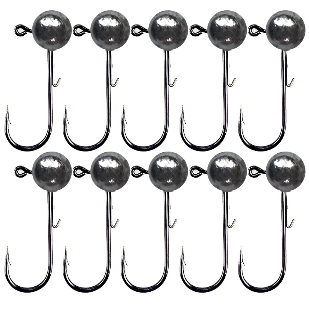 Hameçon de pêche à tête plombée pour ver mou, crochet de pêche à tête plombée, 2g 3g 5g 7g 10g 15g 20g, 5 pièces/10 pièces