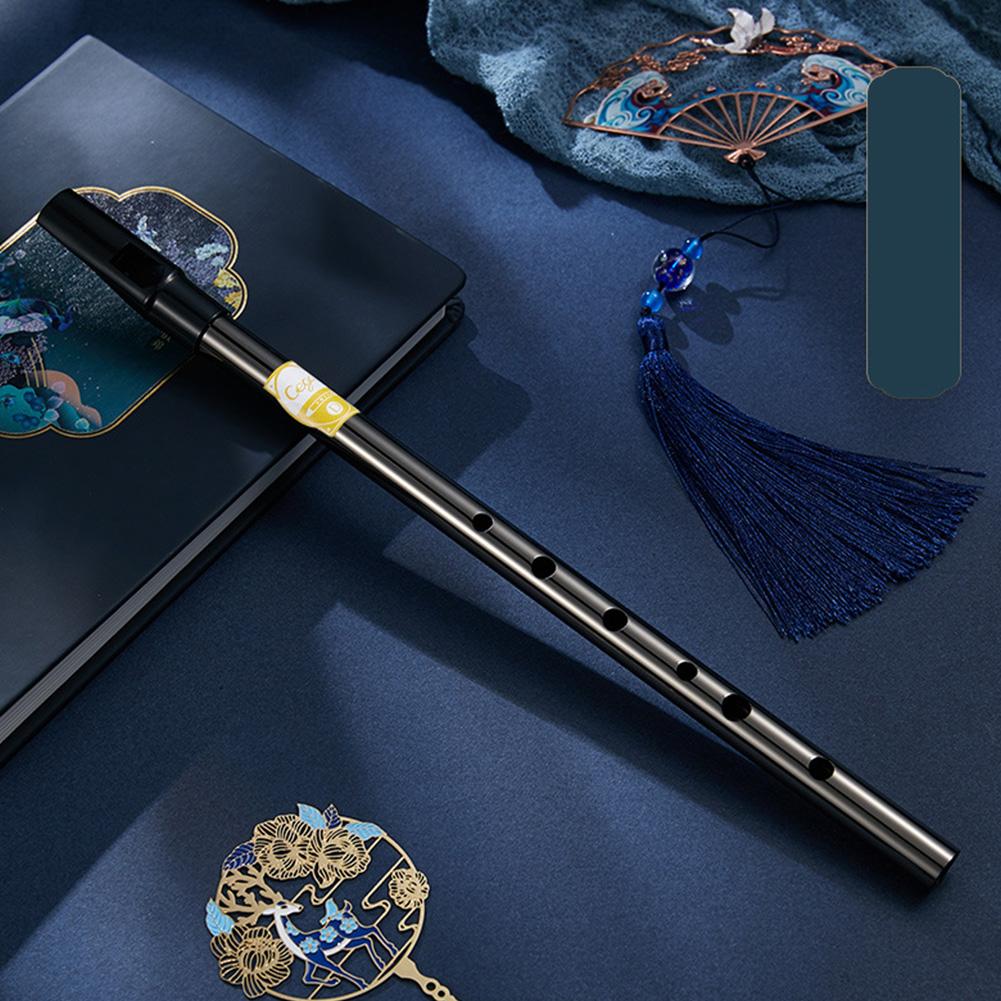 Clarinet Irish Whistle Beginner 6-hole Clarinet Tin Treble Clarinet Recorder Woodwind Musical Instrument C Tone D Tone: Black-d tone