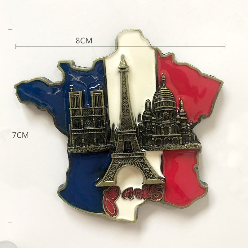 Metal Fridge Magnet 3D Eiffeltower French Paris Building Model Refrigerator Magnets Home Decor Removable Kitchen Magnet Sticker: C