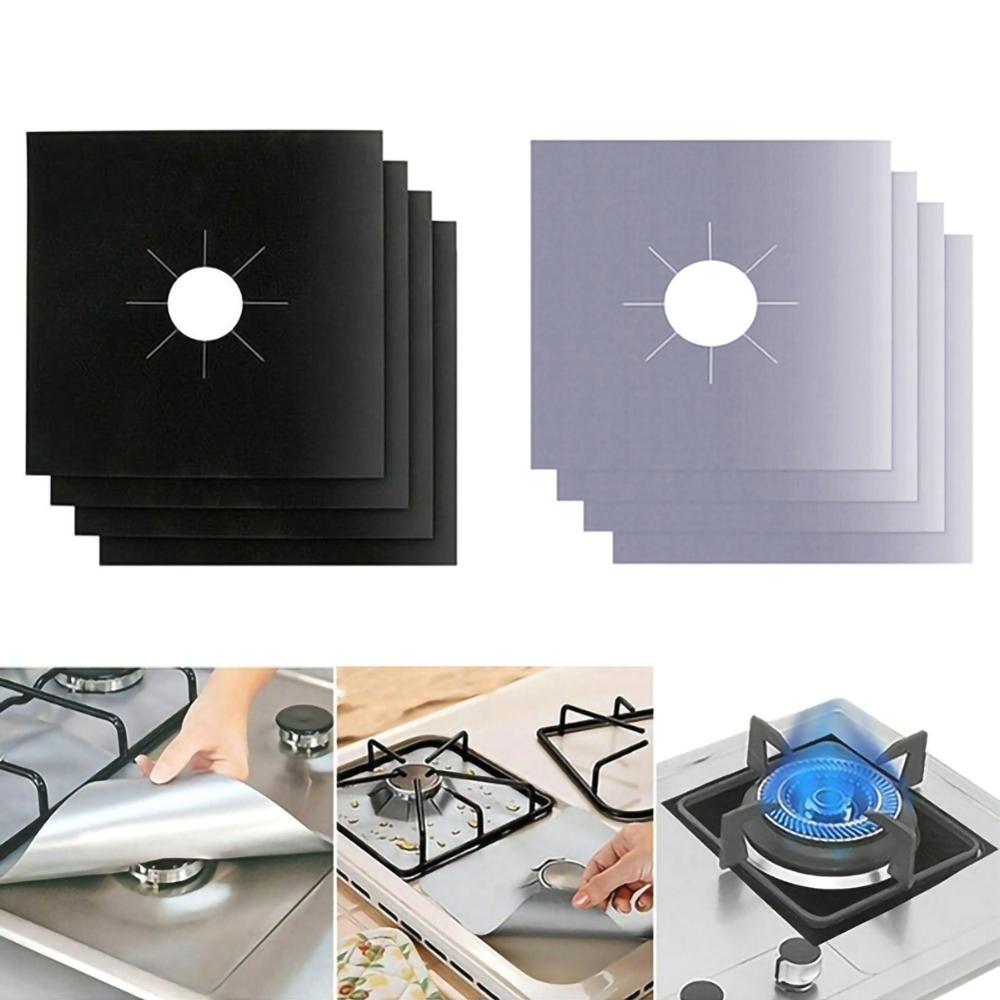 4/6/8 Pcs/Set Gasfornuis Protector Fornuis Cover Liner Schoon Mat Pad Keuken Gasfornuis Gasfornuis Protector keuken Accessoires