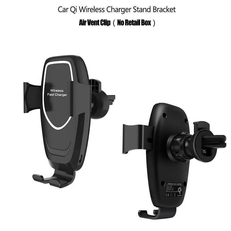 10W Car Mount Wireless Charger for iPhone 11 Pro Xs Max X 8 Quick Charger Wireless Fast Charging Car Holder for Samsung S10 S9: Air Vent Clip