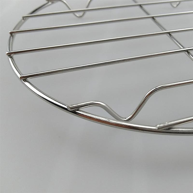 2pcs Round Barbecue Grill Stainless Steel Barbecue Stand BBQ Tools BBQ Grill Outdoor Barbecue Accessories Daily Use Without Tray