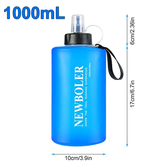 150 ml/250 ml/500 ml Outdoor faltbare Silikon-Bissgröße Wasserflasche Laufen Camping Wandern Reisen praktische Wasserflasche