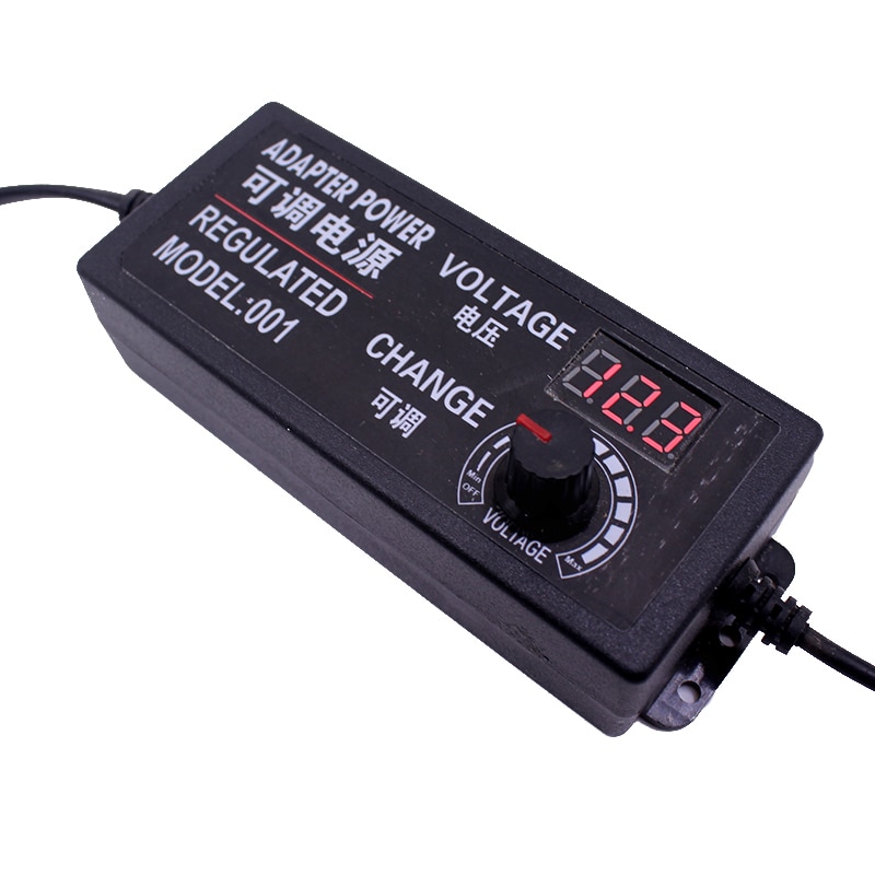 Säädettävä ac -  dc 3v-12v 3v-24v 9v-24v universaali sovitin, jossa näyttöruudun jännitteensäädetty virtalähde adatpor 3 12 24 v