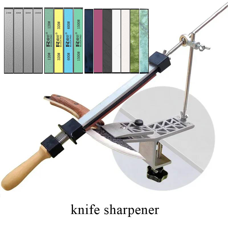Clamping Table Sharpener Knife Sharpener Multi-function Fixed Angle Sharpener Sharpening Stone: black