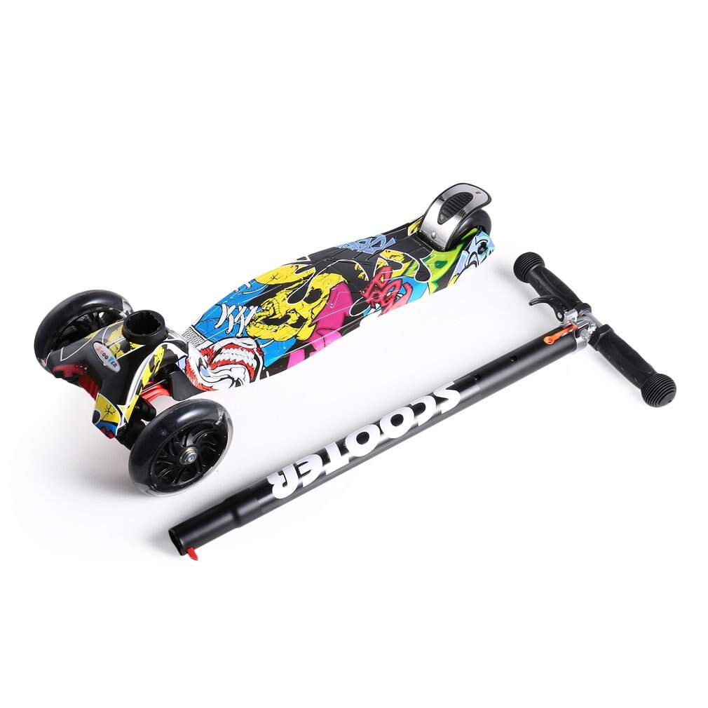 3 hjul børnescooter søde drenge piger t-bar mini farverige spark scooter børn leger legetøj fod scooter stil
