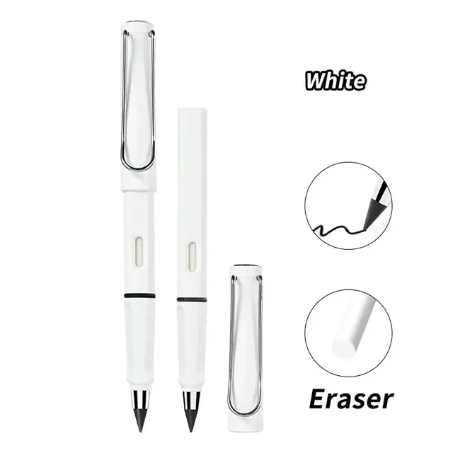 Eternal Pencil Unlimited Writing No Ink Pen Pencils for Writing Art Sketch Stationery Kawaii Pen School Supplies: Red