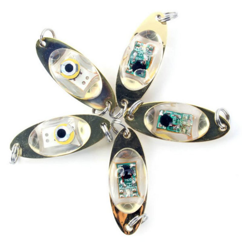 1pc fiskelys 6 cm/2.4 tommer flash lampe led dyb undervands øjenform fiskeri blæksprutte fisk lokke lys
