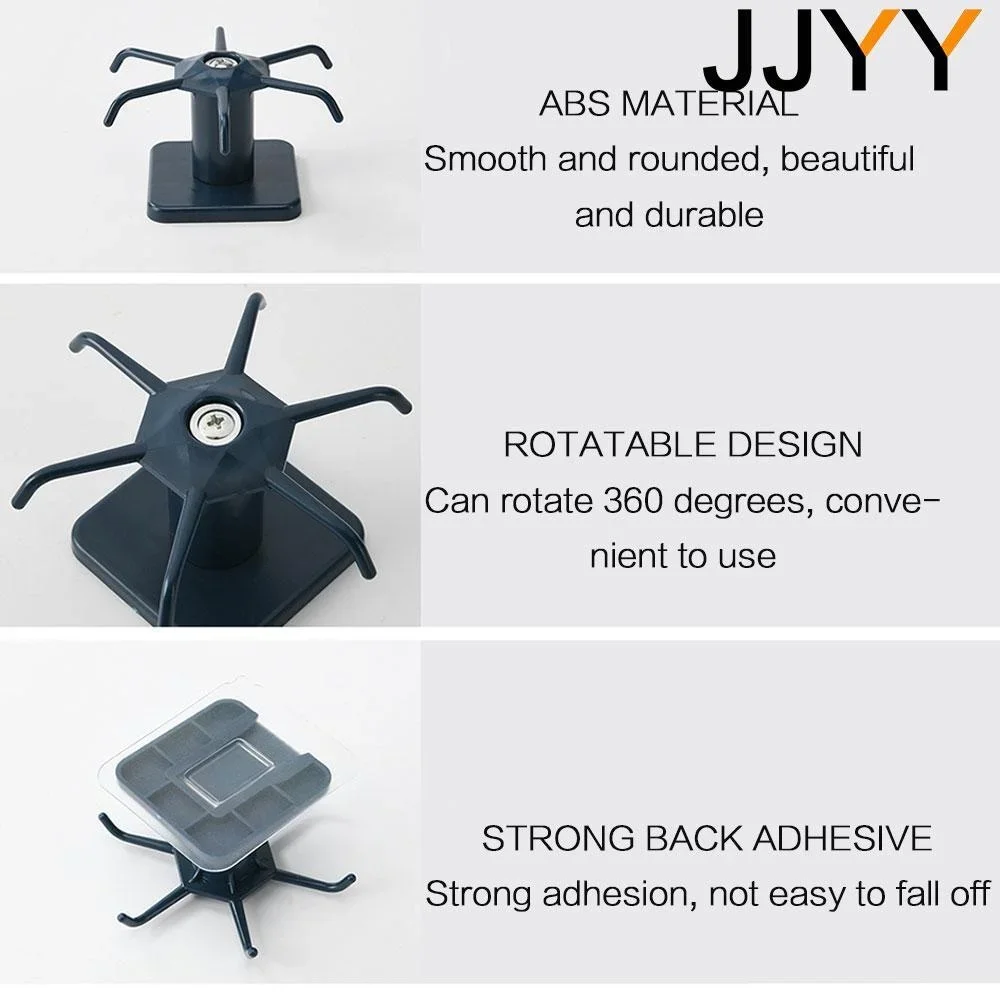 JJYY Keuken Muur Opbergrek Plank Roterende Haken Spatel Lepel Keukengerei Levert Wandmontage Kleverige Haken