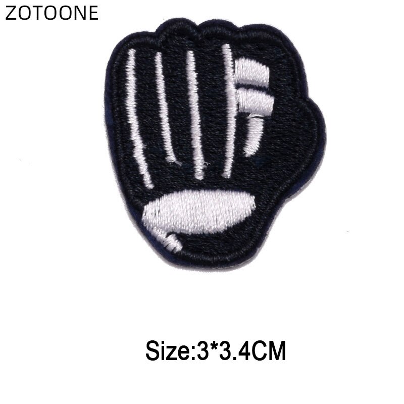 ZOTOONE Iron on Patches for Jackets Volleyball Rugby Baseball Embroidery Patch DIY Heat Transfer Appliques Sew Round Badges D: 9