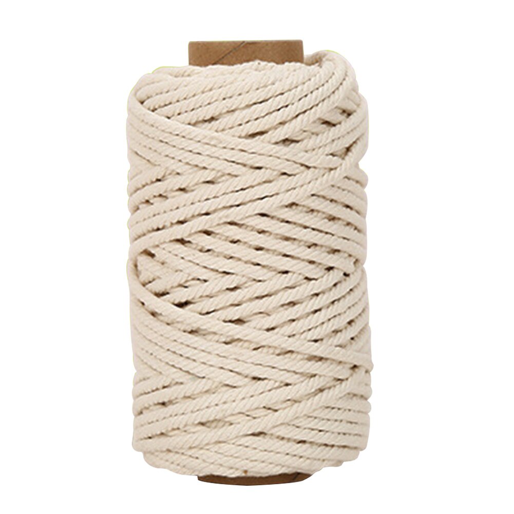 Macramé touw bruiloft ambachtelijk beige gedraaid koord haakwerk doe-het-zelf knutsel katoenen touw: 3mm