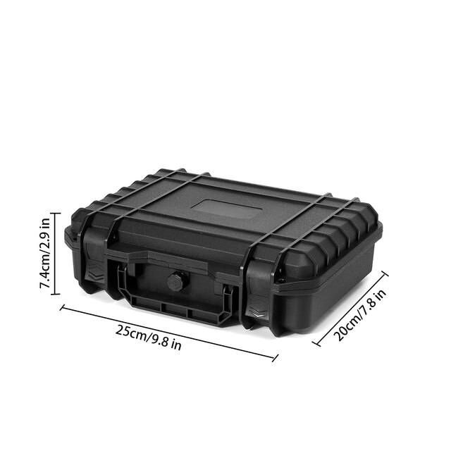 Waterproof Hard Carry Tool Case Bag Storage Box Equipment Tools Camera Photography With Sponge For Safety Protector Organizer: 250x200x74mm
