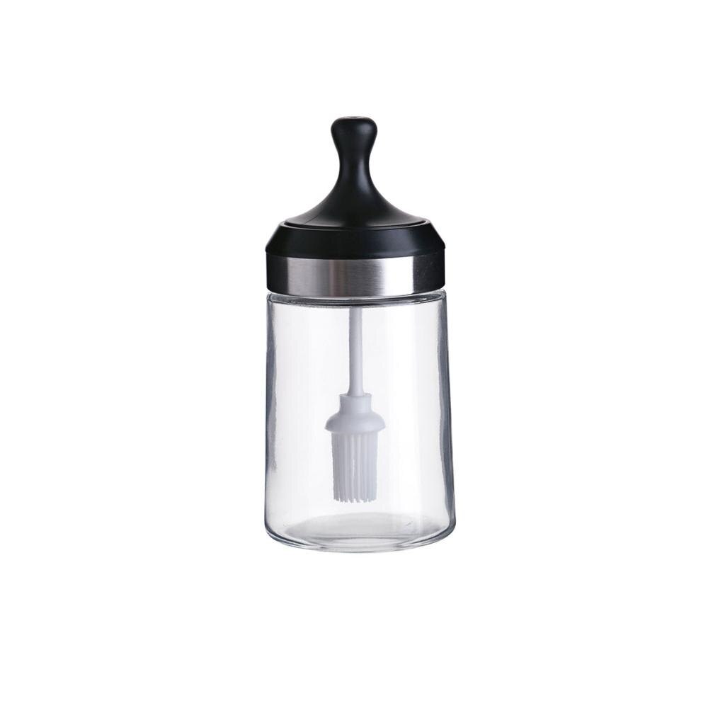 Envase para condimentos de vidrio con cuchara de cocina botella de aceite de condimento transparente frasco de sal de glutamato monosódico caja de especias: Verde militar