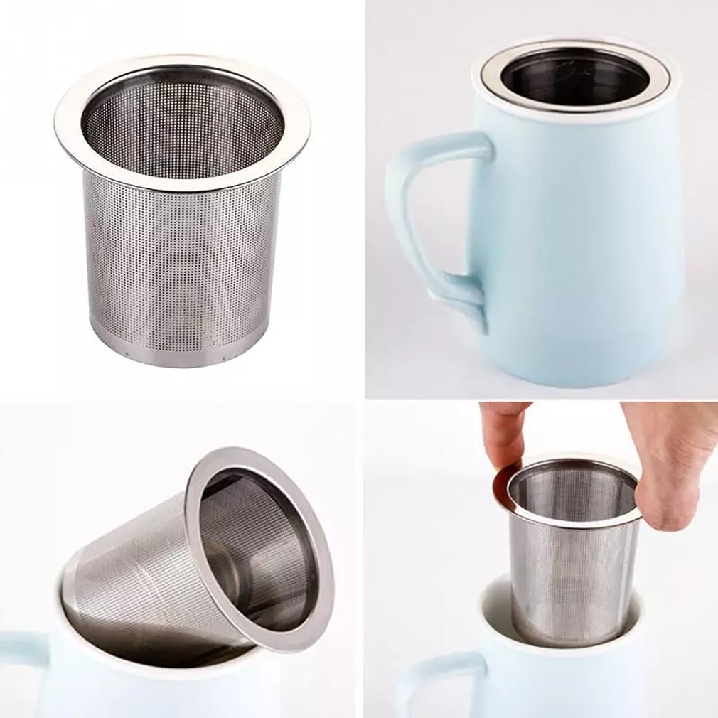 304 Stainless Steel Reusable Tea Infuser Tea Strainer Teapot Loose Tea Leaf Spice Tea Filter Kitchen Accessories Handle Clip