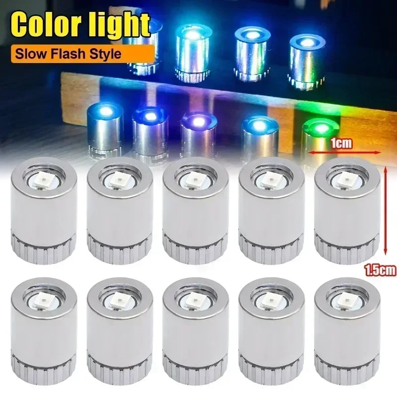 50/10 Uds Mini bombilla de luz LED pequeña luces coloridas lámparas alimentadas por batería para linterna artesanía iluminación pequeña decoración luminosa: Azul / 3 ud