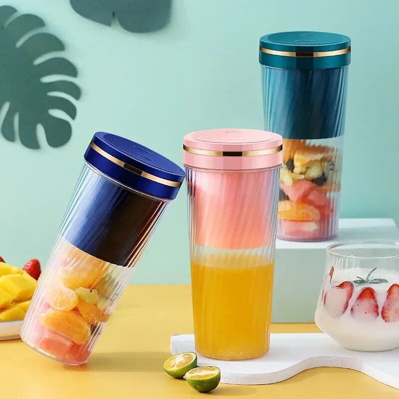 350Ml Draagbare Blender Persoonlijke Outdoor Juicer Cup Usb Opladen Elektrische Power Mixer Voor Fruit En Groente
