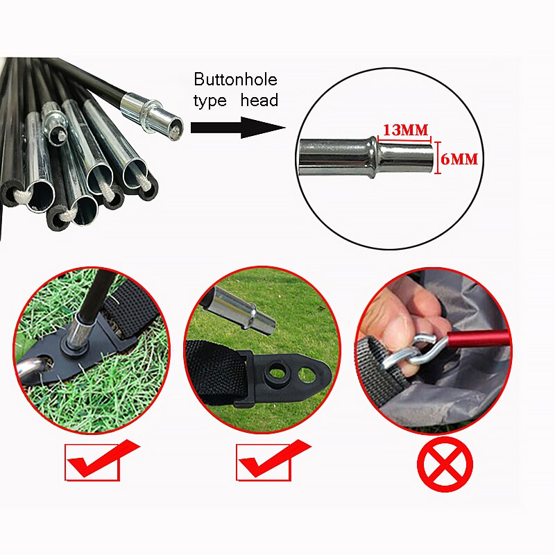 Tent Ondersteuning Staaf Tent Rod Fiberglass Pole Vervanging Camping Ondersteuning Polen Voor Reizen Avonturiers Apparatuur Accessoires