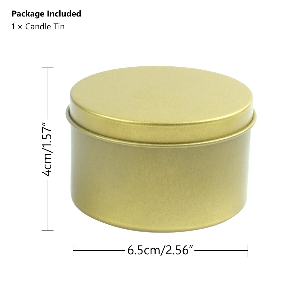 Candle Making Supplies DIY Candle Beeswax Arts Crafts Tin Jars Wick & Holder Supplies Candle Make Pouring Pot Candle Tins: 1x gold candle tin