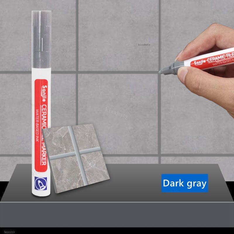 12-farbiger weißer wasserdichter Fugenmörtel-Fliesenmarker, Fugenmörtel-Stift, Wandnahtstift für Fliesen, Boden, Badezimmer, Dekontamination, Nahtreparaturwerkzeuge: Blau