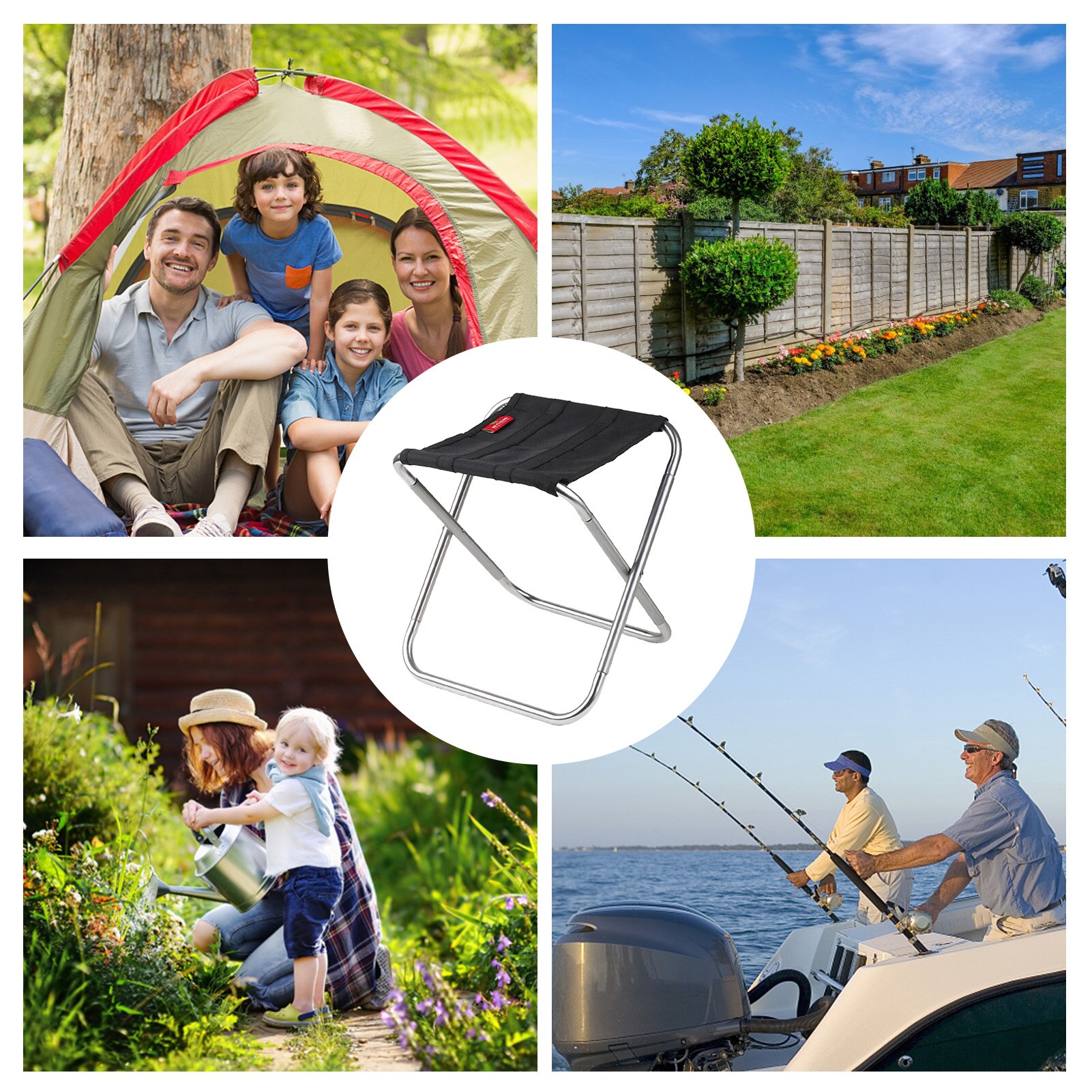 Portable High Durable Outdoor Folding Chair With Bag Outdoor Folding Aluminum Chair Stool Seat Fishing Chair Camping Chair