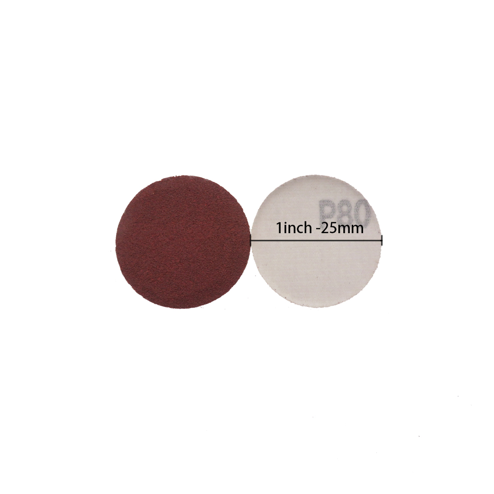 1 Zoll rote Schleifscheiben 25 mm 100 Stück Klett-Schleifpapier, sortiert, Körnung 60–2000 zum Polieren und Schleifen von Metall, Holz, Jade