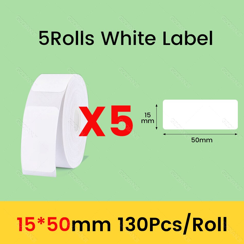 Niimbot D11 D101 D110 Offical Label Sticker Paper Rolls Various sizes of White Color Label Papers 3 5 10 Rolls for Printer USE: Orange