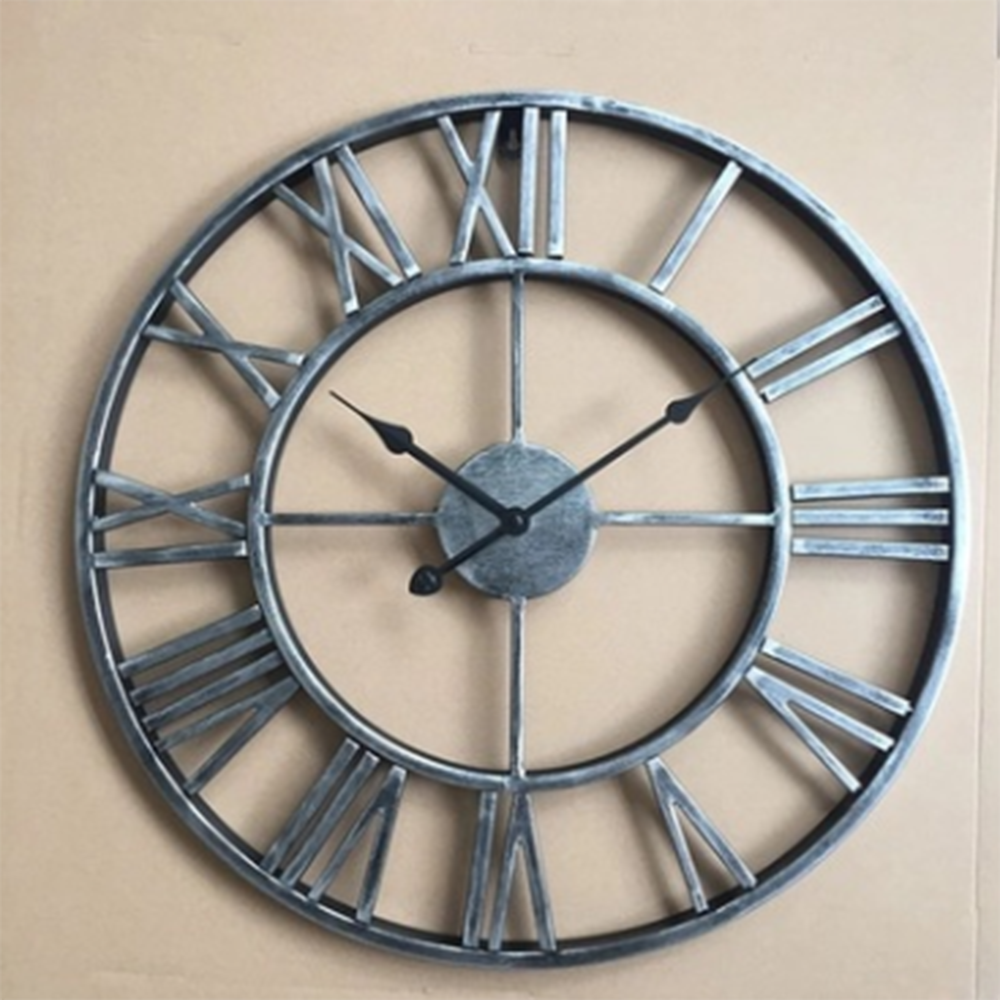Reloj de pared grande hecho a mano, grande, de madera, Vintage, grande, artístico, lujoso, rústico, Retro 3D, 20 pulgadas