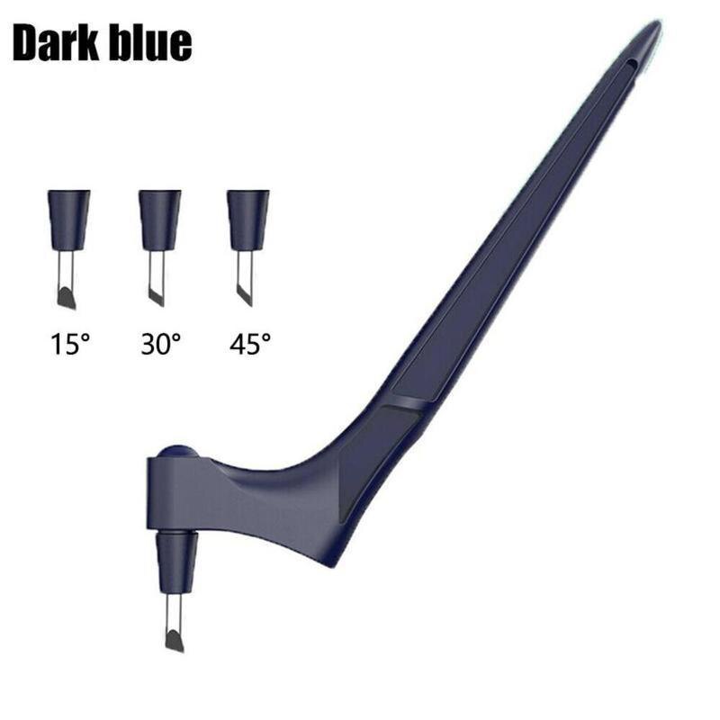 Cutting Craft Tool 360 Degree Rotating Utility Knife Hand-held Craft Cutting Tools Paper Carving Engraving Three Cutter Head: dark blue
