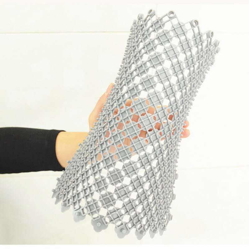 25*25cm Anti Slip Bathroom Mat Bath Shower Safe Floor Mat Bathtub Mat Splicing Clippable Flexible Soft Bathroom Rug Foot Massage