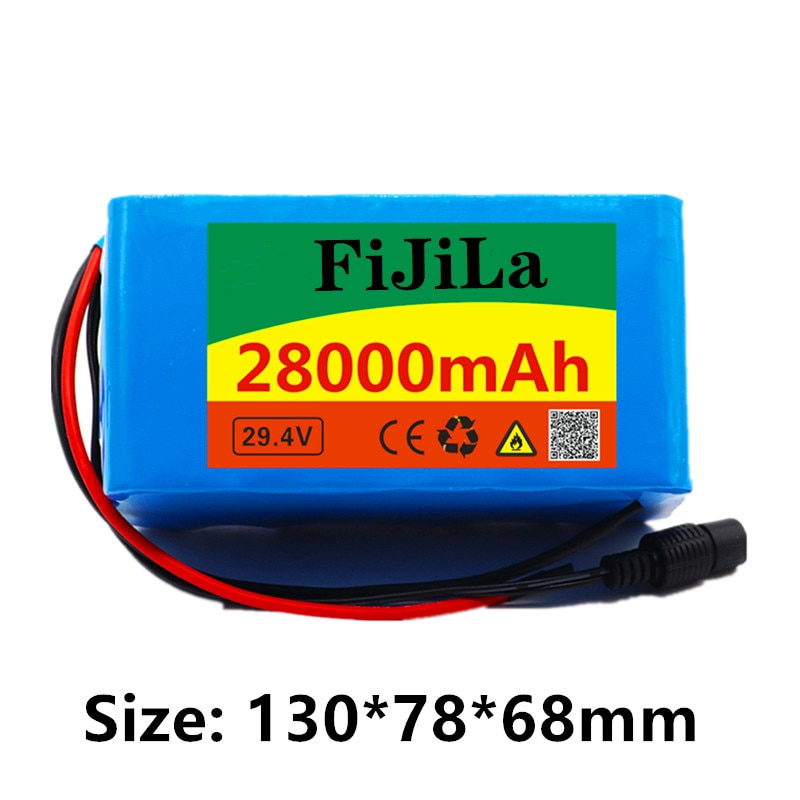 24V 28Ah 7S3P 18650 Battery 29.4V 28000mAh BMS Electric Bicycle Moped /Electric/Li ion Battery Pack+29.4V Charger